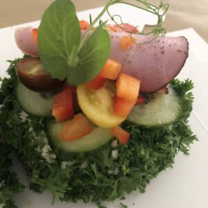 Glutenfri bakelse med rökt skinka